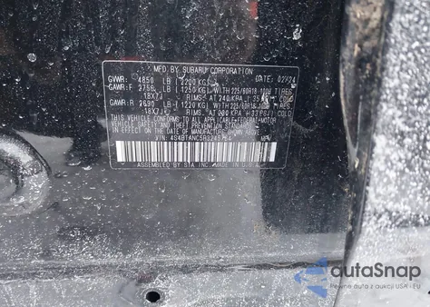 2024 Subaru Outback Limited from USA, damaged, VIN 4S4BTANC5R3245764